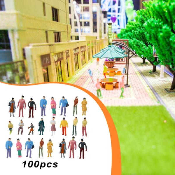 100 個セット 人物フィギュア ミニチュアフィギュア クリエイティブミニモデル デスクトップデコレーション用小人 建築ジオラマ