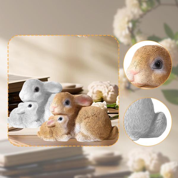 ウサギの像 樹脂製 ウサギの置物 コレクション かわいい アート