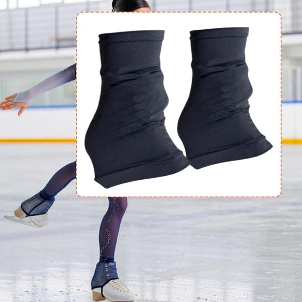 2 個セット フィギュアスケート用レッグウォーマー 伸縮滑り止めストリップ アイススケート ヨガ用