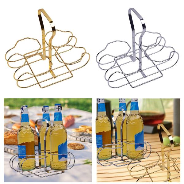 ワインボトルキャリア収納バスケット 装飾的な素朴なワインラック ビールホルダー クレート カウンタートップバー、ホームダイニングルームキャビネット用