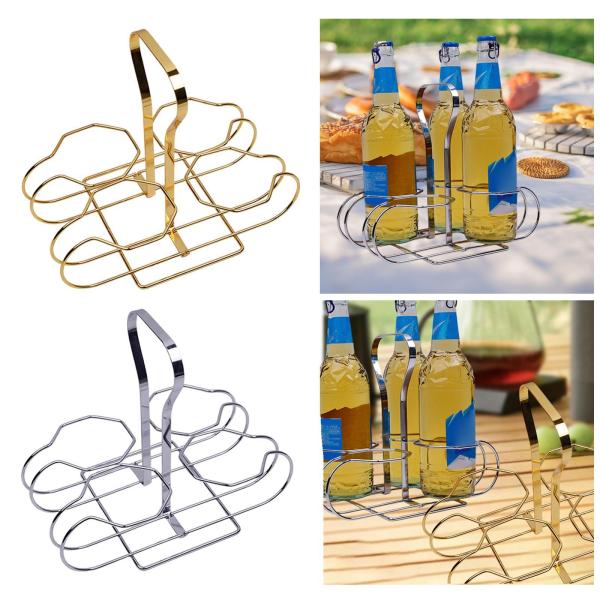 ワインボトルキャリア収納バスケット 装飾的な素朴なワインラック ビールホルダー クレート カウンタートップバー、ホームダイニングルームキャビネット用