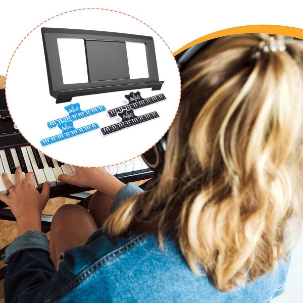 電子ピアノ譜面台 ピアノアクセサリー ユニバーサル ポータブル 安定ブックホルダー キー 楽譜スタンド 練習用