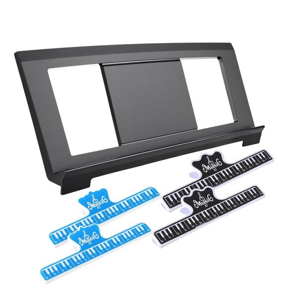 電子ピアノ譜面台 ピアノアクセサリー ユニバーサル ポータブル 安定ブックホルダー キー 楽譜スタンド 練習用