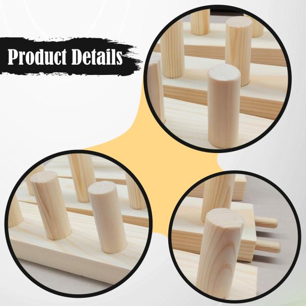 チャンキーブランケット織機、手編みパーティーホームデコレーション拡張可能な木製織り機フレーム初心者スカーフDIY愛好家向け