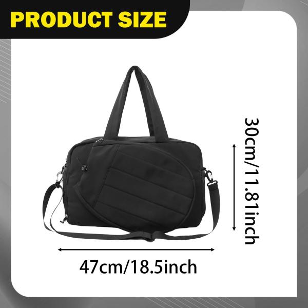 テニスジムバッグ 多目的保護ナイロン 独立したシューズコンパートメント付き 男女兼用 ポータブルスポーツギア ラケットバッグ