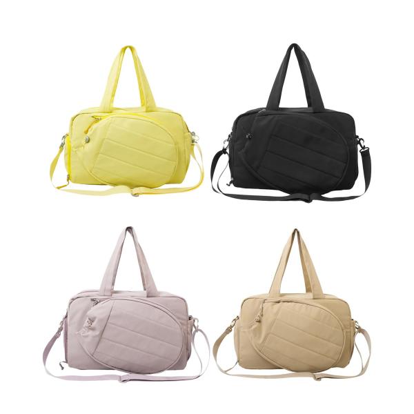 テニスジムバッグ 多目的保護ナイロン 独立したシューズコンパートメント付き 男女兼用 ポータブルスポーツギア ラケットバッグ