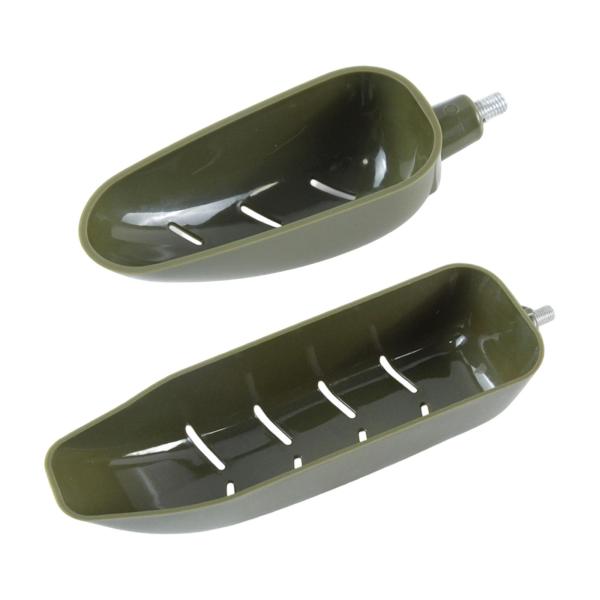 バスとトラウト用の釣り餌投げスプーンヘッド、ポータブル、頑丈、プロ仕様の遠投釣りツールフィーディングツール