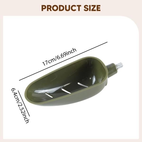 バスとトラウト用の釣り餌投げスプーンヘッド、ポータブル、頑丈、プロ仕様の遠投釣りツールフィーディングツール