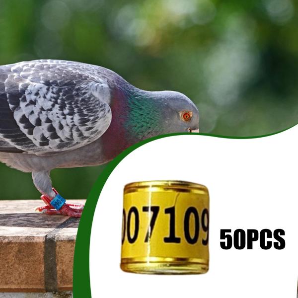 50 個 鳩の足輪 識別バンド タグ 家禽用品 鳩の足輪 カナリア用鳥類管理ツール