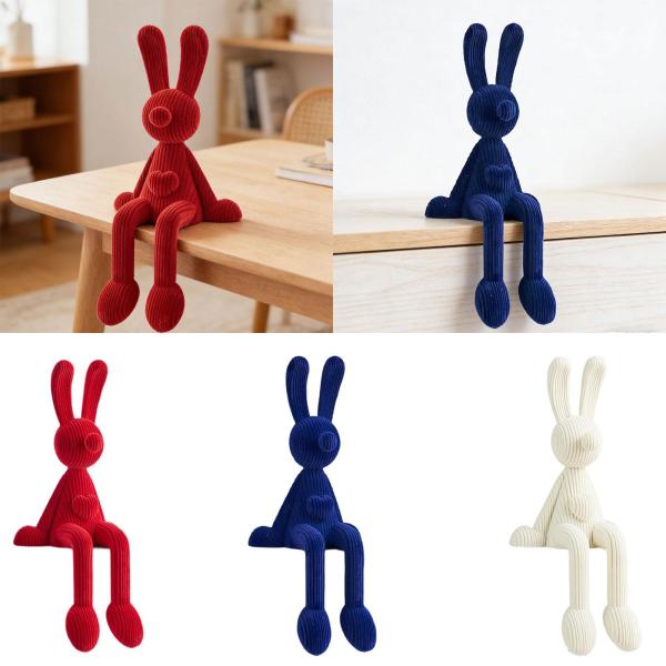 座っているウサギの置物 バニーセンターピース 工芸品 樹脂製 抽象芸術 コレクター向け ホテル バーカウンター 本棚 装飾