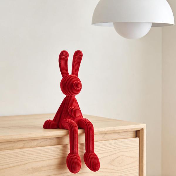 座っているウサギの置物 バニーセンターピース 工芸品 樹脂製 抽象芸術 コレクター向け ホテル バーカウンター 本棚 装飾