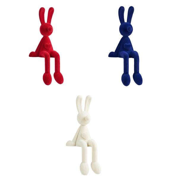 座っているウサギの置物 バニーセンターピース 工芸品 樹脂製 抽象芸術 コレクター向け ホテル バーカウンター 本棚 装飾