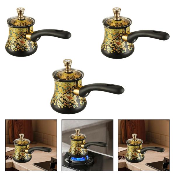 ガスコンロ用コーヒーポット チョコレートメルティングポット ギフト 快適なポータブルティーポット バターミルクウォーマージャグ オフィス 家庭用