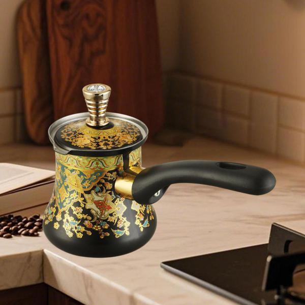 ガスコンロ用コーヒーポット チョコレートメルティングポット ギフト 快適なポータブルティーポット バターミルクウォーマージャグ オフィス 家庭用