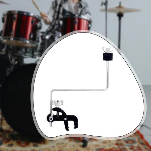 シンバルホルダークランプ リムクランプポスト プロ仕様楽器アクセサリー 金属製 Z型ロッド付き バスドラムフープマウント