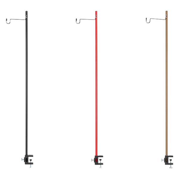 キャンプ用ランタンスタンド ランタンポールハンガー 取り外し可能なフック ステンレススチール 軽量 旅行 釣り BBQ キャンプ用ライトポール