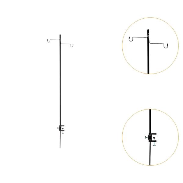 キャンプ用ランタンスタンド 交換用 ポータブル アルミ合金 ランタンポールハンガー キャンプライトポール BBQ ガーデン バックパッキング