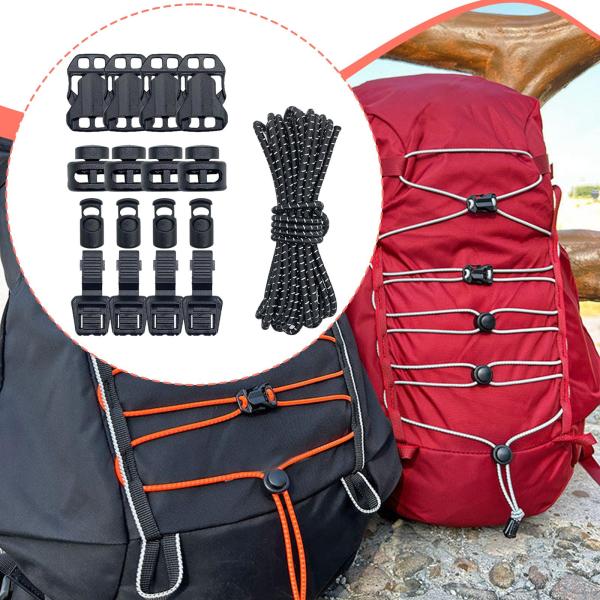 アウトドアバックパック バンジーコード 軽量バックパック 伸縮コード サイクリング アウトドア ロッククライミング ハイキング用