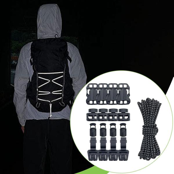 アウトドアバックパック バンジーコード 軽量バックパック 伸縮コード サイクリング アウトドア ロッククライミング ハイキング用