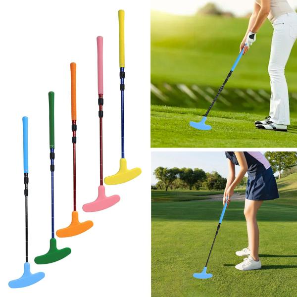 ゴルフパター 右利き・左利き対応 ポータブルトレーニング 軽量 子供用パター 長さ調節可能 大人 子供 初心者向け