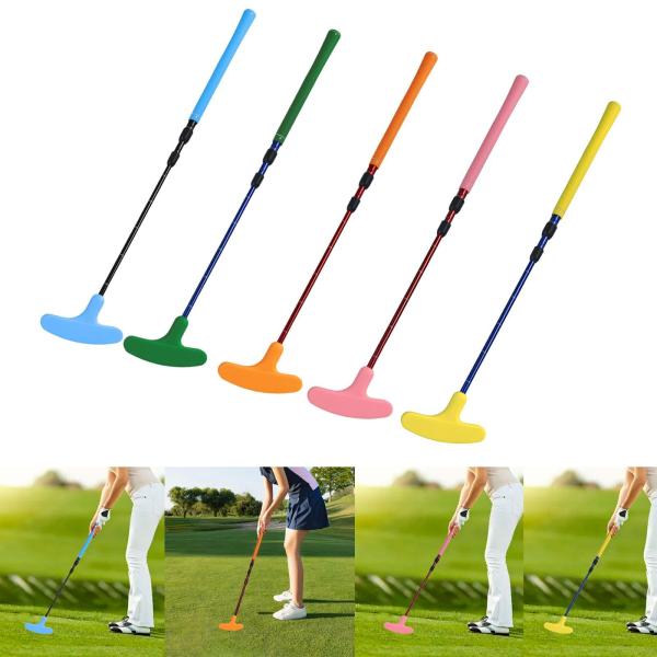 ゴルフパター 右利き・左利き対応 ポータブルトレーニング 軽量 子供用パター 長さ調節可能 大人 子供 初心者向け