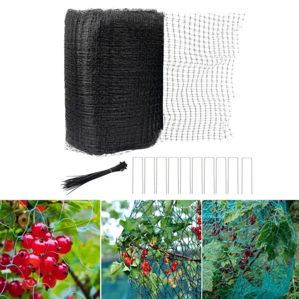 鹿よけフェンスネット、結束バンド付きガーデンネット、丈夫な防鳥鹿防護、植物用ガーデンフェンス