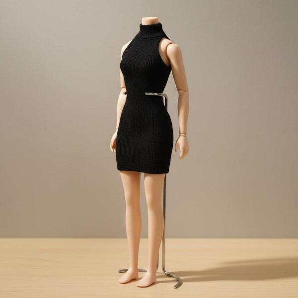 フィギュアドレス 背中開きデザイン 伸縮性素材採用 12インチ人形服装備コレクション用アクセサリー 本格派造形フィット感アップセットアップ趣味人形に?応
