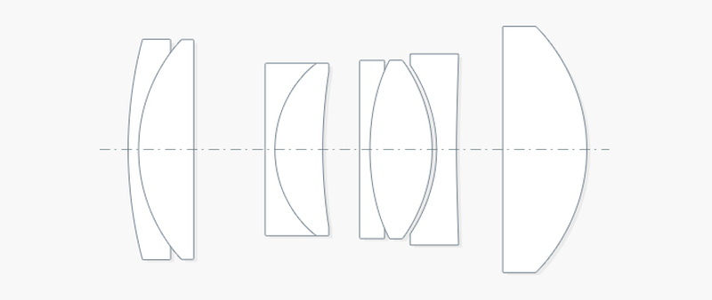 レンズ構成（５群８枚）