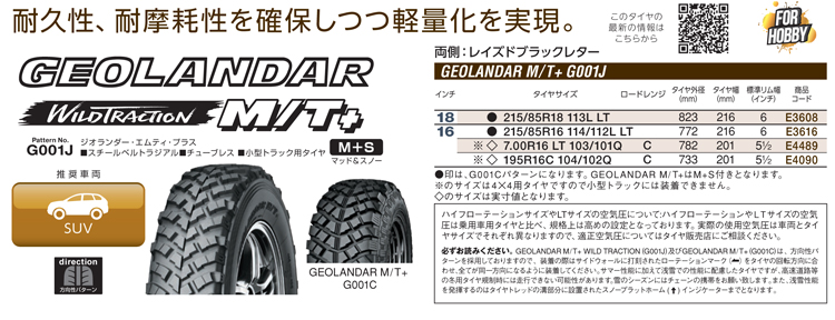 GEOLANDAR ヨコハマタイヤ 215/85R16 114/112L LT ジオランダー