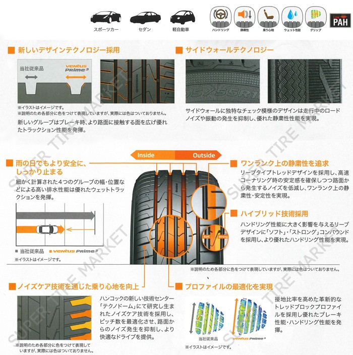 ハンコックタイヤ 235/45R17 97W XL ベンタス プライム3 K125 4本