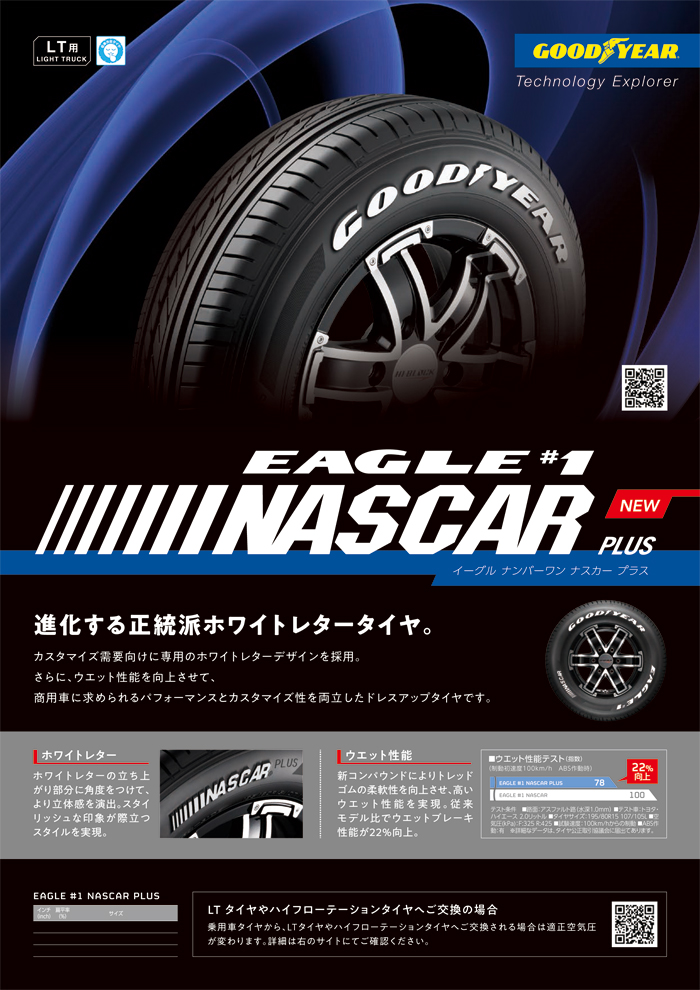 4本セット グッドイヤー 215/65R16C 109/107R GOODYEAR NASCAR PLUS ナスカープラス ホワイトレター ハイエース  キャラバン : 4s-gy-10b00050 : タイヤが安いスーパータイヤマーケット - 通販 - Yahoo!ショッピング