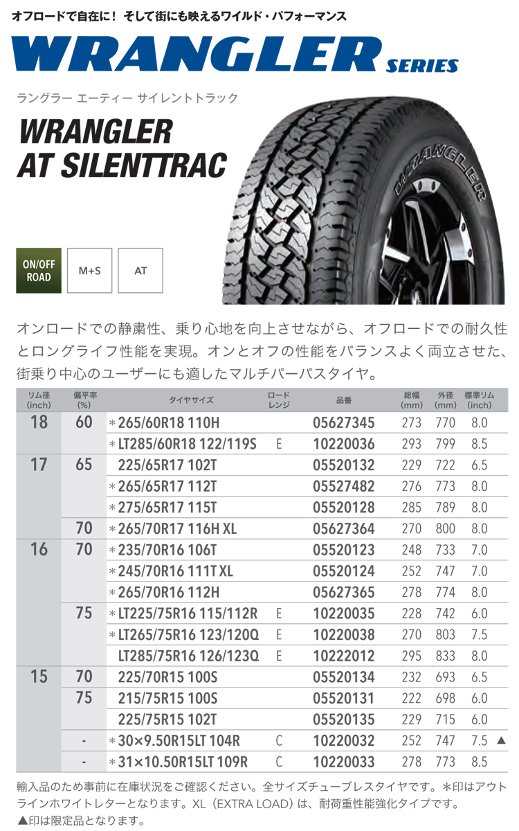 ★グッドイヤー WRANGLER AT/S 215/70 R16 1本 未使用★ ラングラー エーティーエス[WRANGLER AT/S]｜日本グッドイヤー