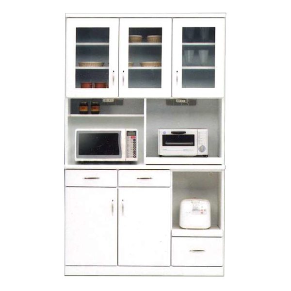 送料込み　食器棚 キッチンボード レンジボード　白 幅約120cm 楽天市場】全品PT6倍○〜5月20日23:59 開梱設置無料 食器棚