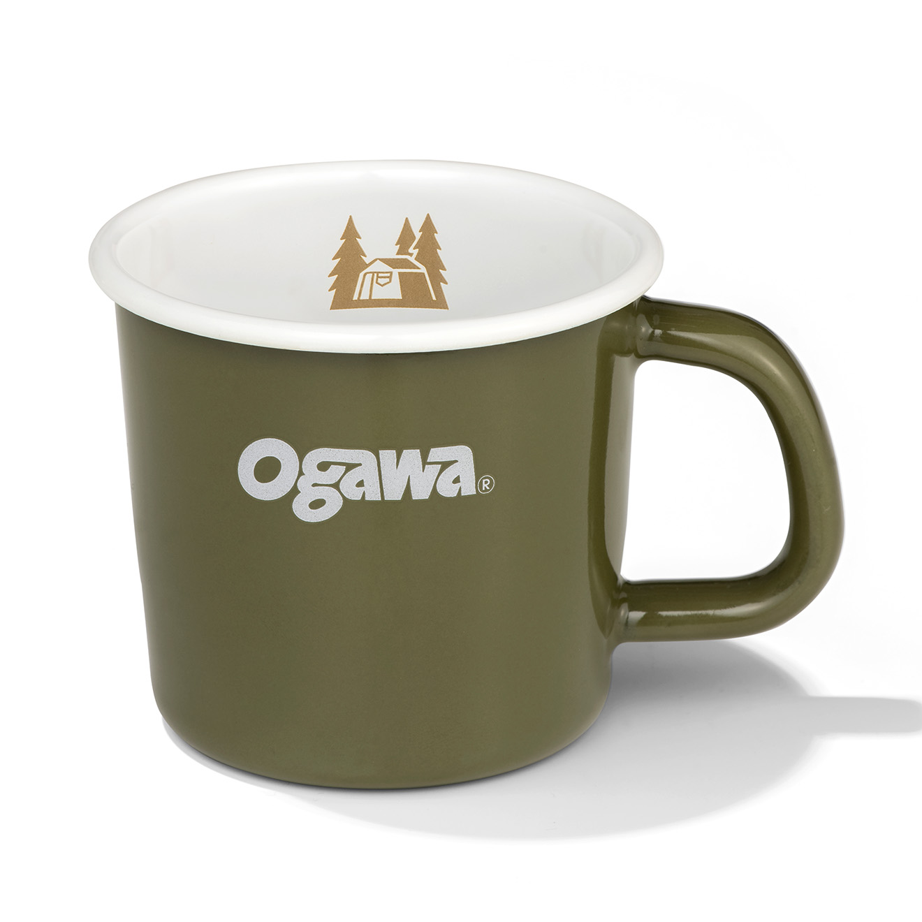 ogawa ogawa公式 オガワ テント ホーローマグカップ ベージュ カーキ