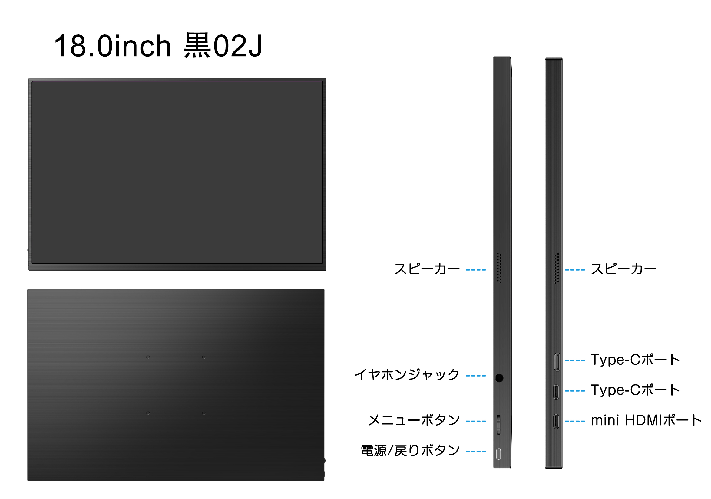 在庫処分 18インチ~22インチ 1080P~2K 最大144Hz モバイルモニター