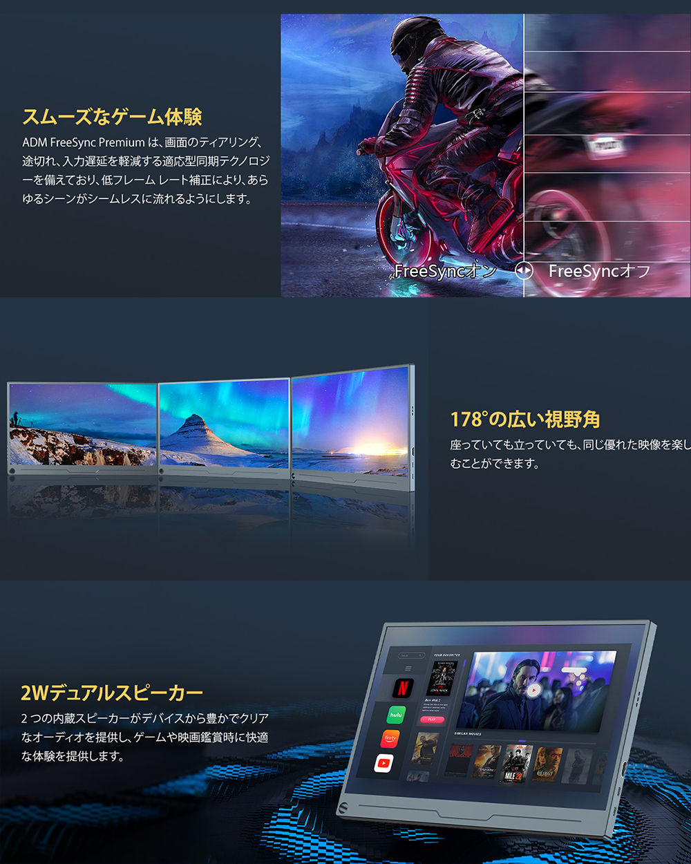 14インチ モバイルモニター タッチ PC/PS5/Switch スピーカー内蔵 Amazon.co.jp: モバイルモニター タッチパネル 14インチモニター