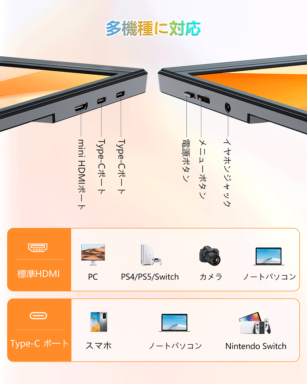 在庫処分 15.6インチ FHD フルHD モバイルモニター ゲーミングモニター モバイルディスプレイ PC液晶モニター 自立式スタンド搭載 HDMI、Type-C対応 30日保証 |  | 09