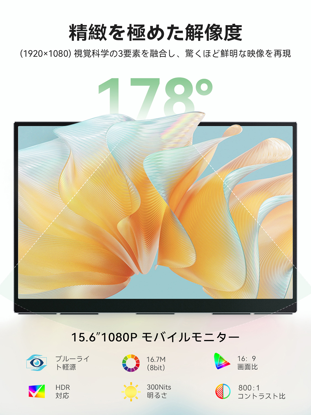 在庫処分 15.6インチ FHD フルHD 自立式 モバイルモニター ゲーミング