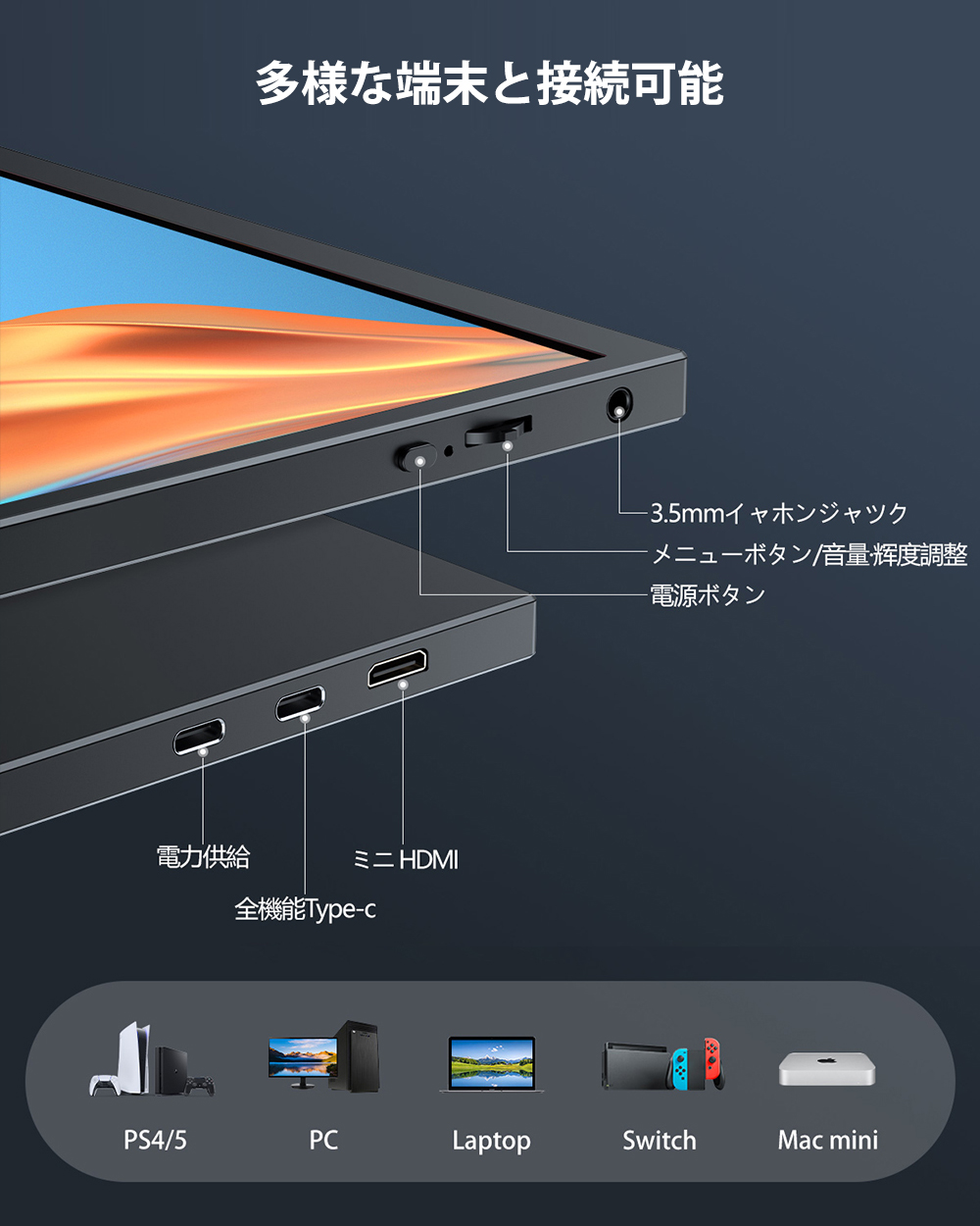 新登場／ EVICIV モバイルモニター ゲーミングモニター 10.5インチ