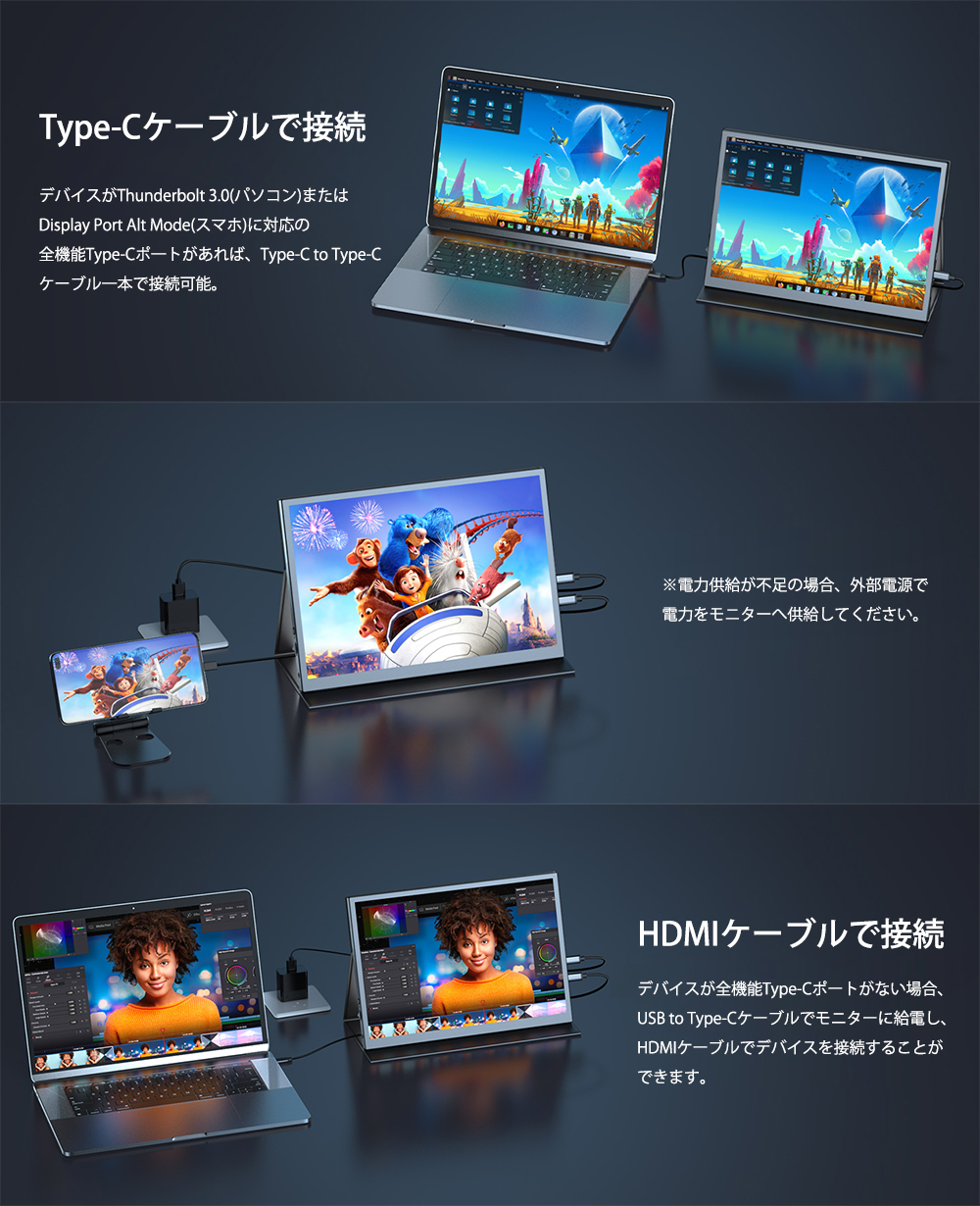 10%OFFセール／新登場 EVICIV モバイルモニター ゲーミングモニター