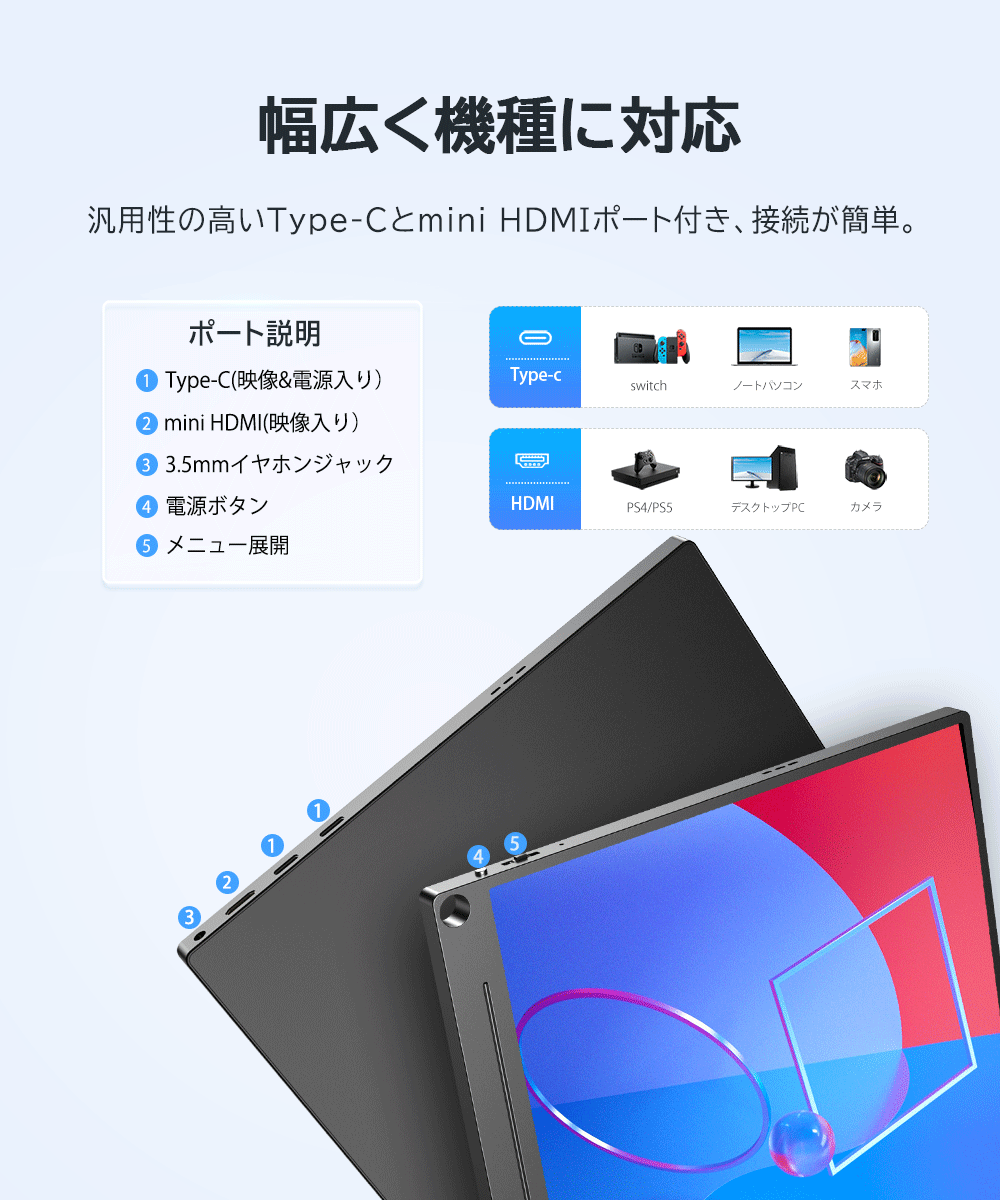 モバイルモニター 13.3インチ 2K モバイルディスプレイモニター 超軽量薄型 HDR mini HDMI/Type-C PC/スマホ/ゲーム/ Switch/PS5用液晶モニター : dp015 : gonYahoo!店 - 通販 - Yahoo!ショッピング