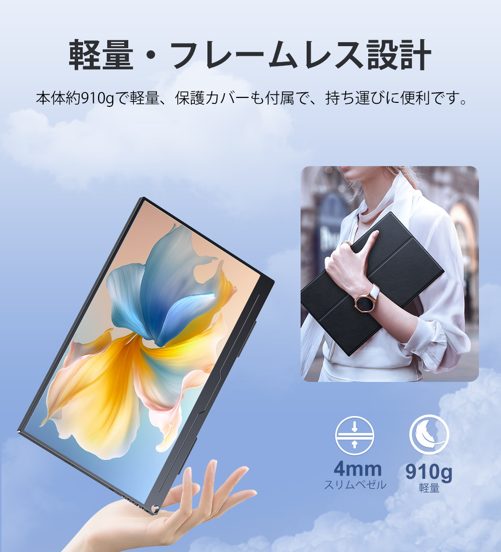 EVICIV モバイルモニター 15.6インチ Full HD モバイルディスプレイ