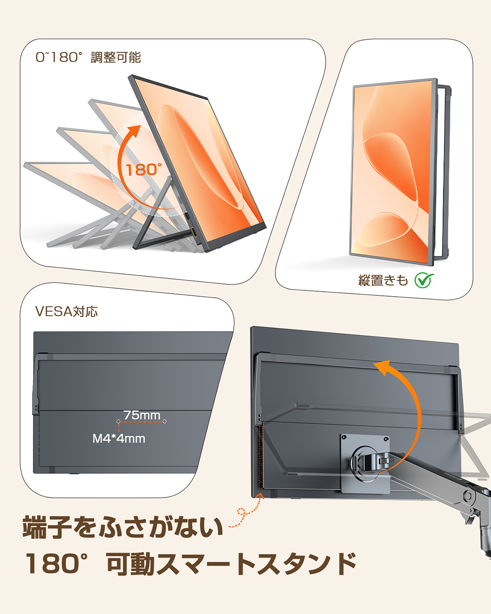 3Way接続／無線ディスプレイ モバイルモニター モバイルディスプレイ