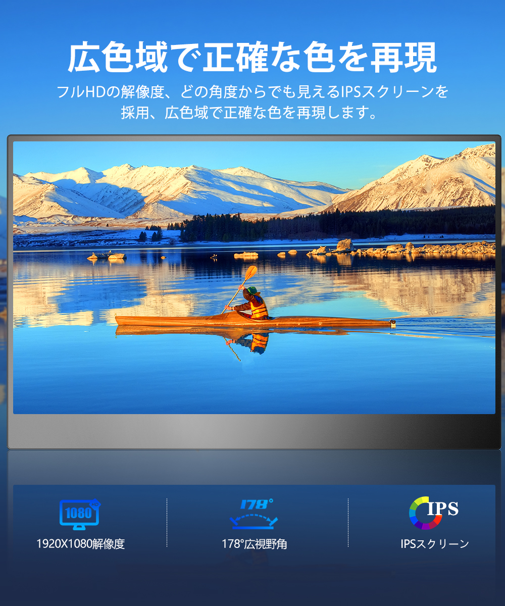 EVICIV モバイルモニター タッチパネル 15.6インチ フルHD
