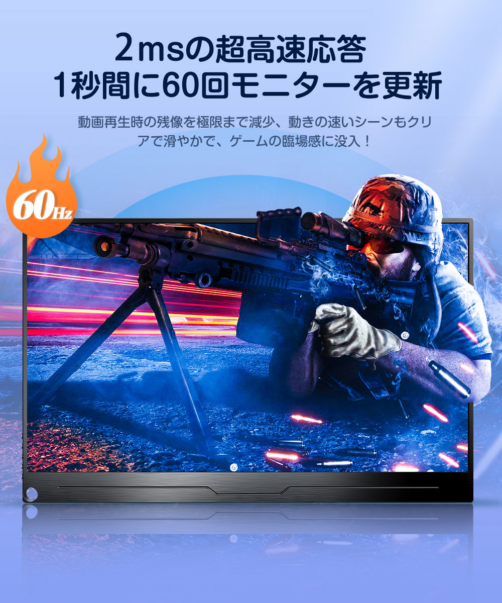 4Kタッチ式最新] EVICIV モバイルモニター ゲーミングモニター