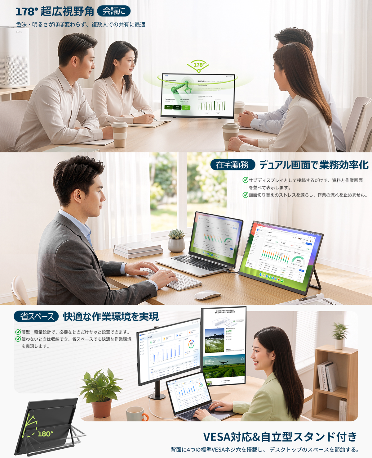 4Kタッチ式最新] EVICIV モバイルモニター ゲーミングモニター