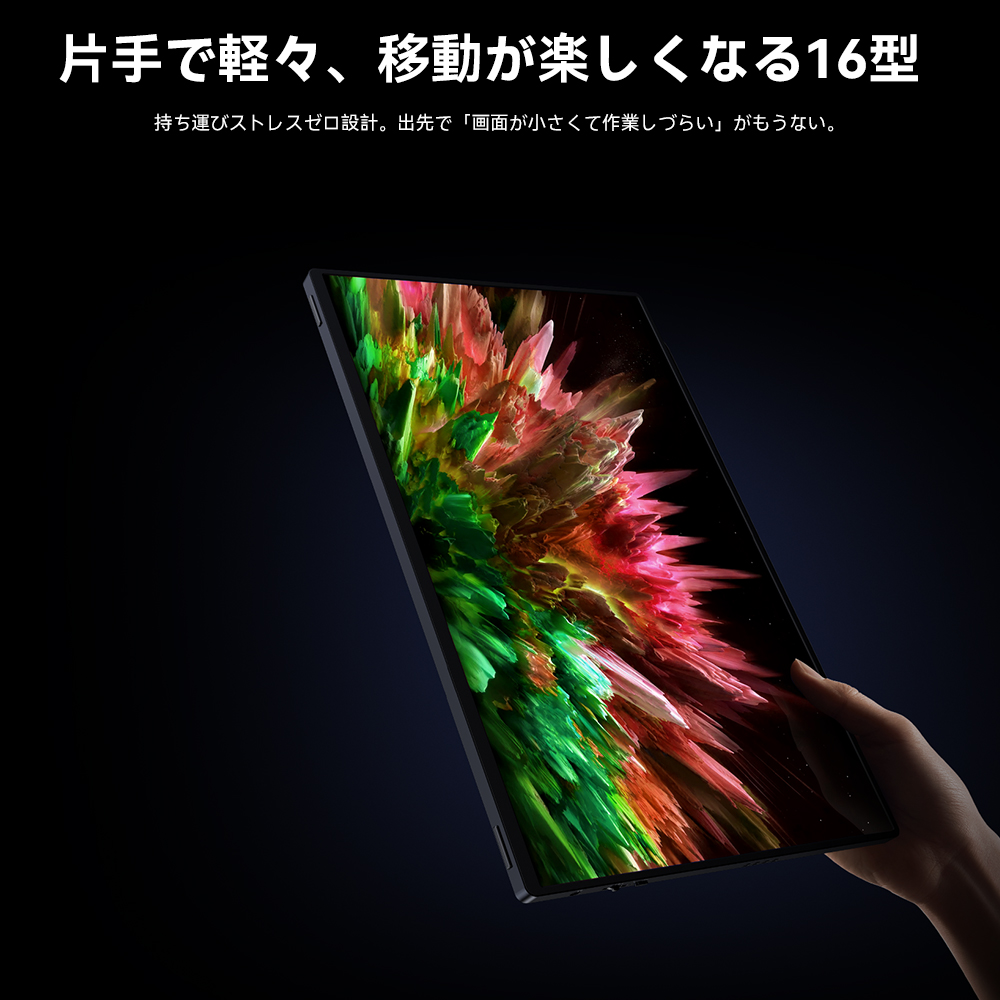 144Hz対応 16インチ ゲーミングモバイルモニター PS5/PC/スマホ用 EVICIV モバイルモニター 16インチ 4K+ WQUXGA 3840*2440