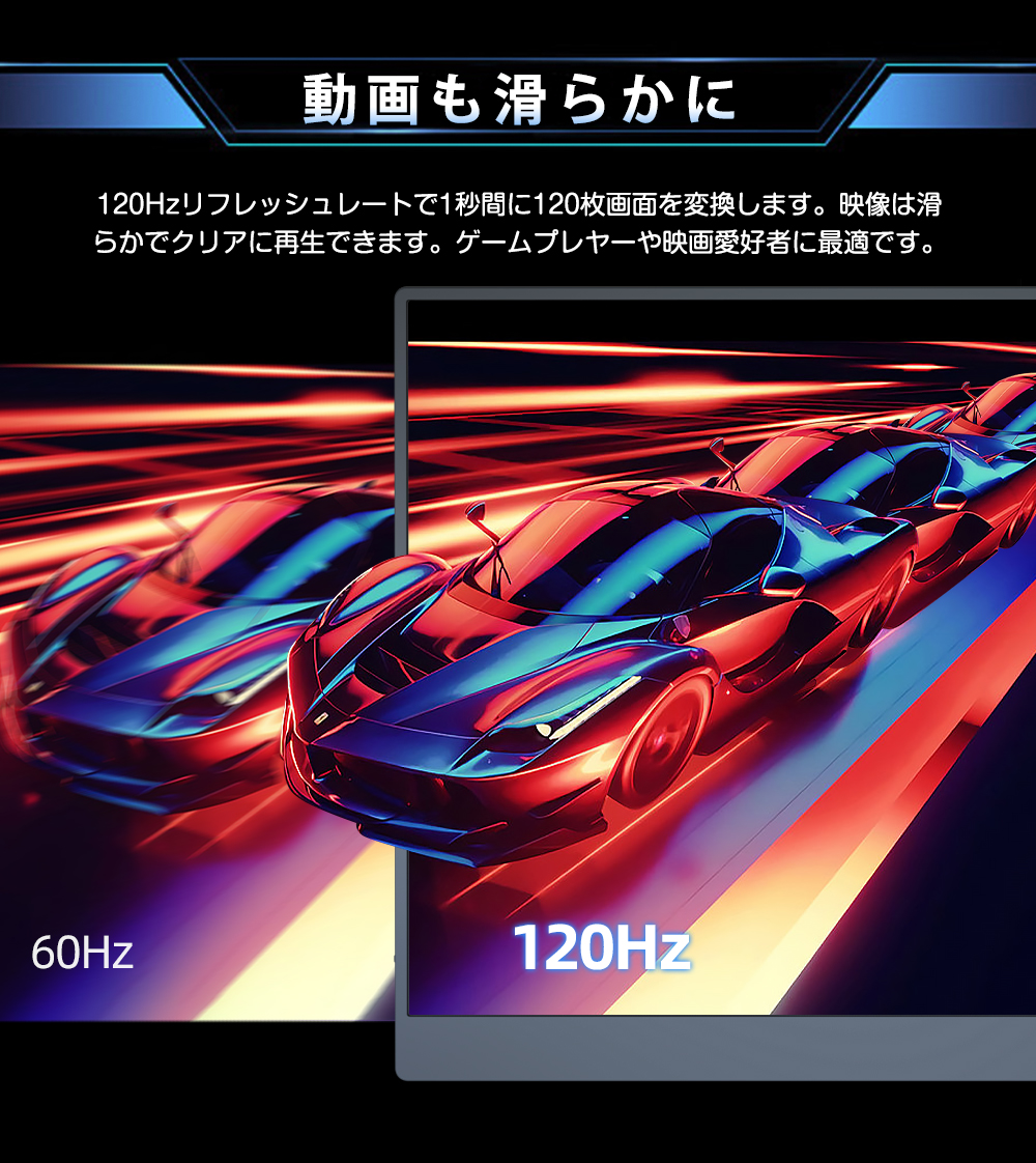 SALE／10.7億表示色 120Hz WQXGA EVICIV モバイルモニター