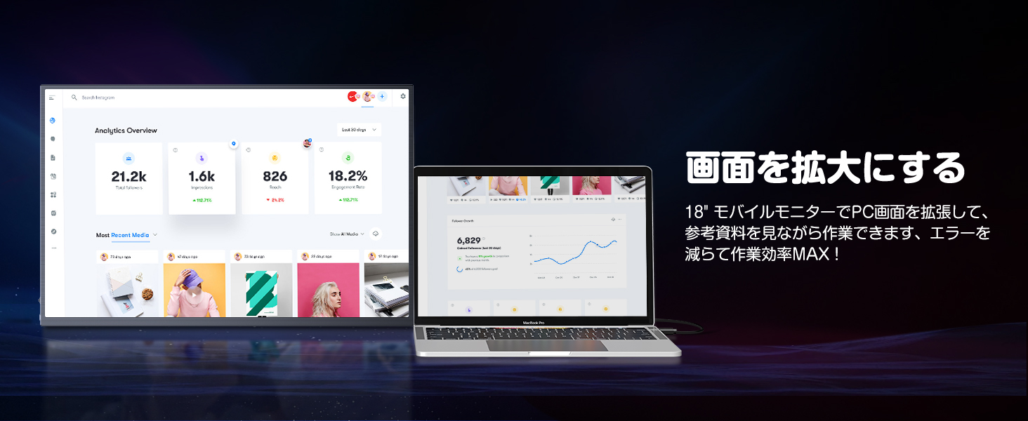 最大144Hz 18インチ 2K】 モバイルモニター ゲーミングモニター