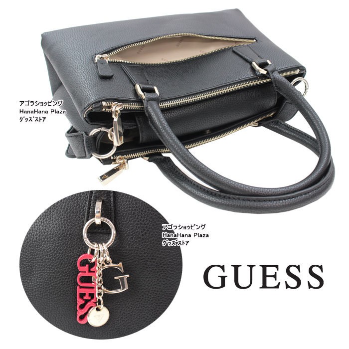 GUESS（ゲス） バッグ VG774206 BLACK BECCA チャーム付き トート 